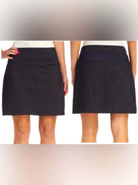 Women’s TeezHer Pull-on Tummy Control Slimming Stretch Denim Skort Size XL - Picture 1 of 6